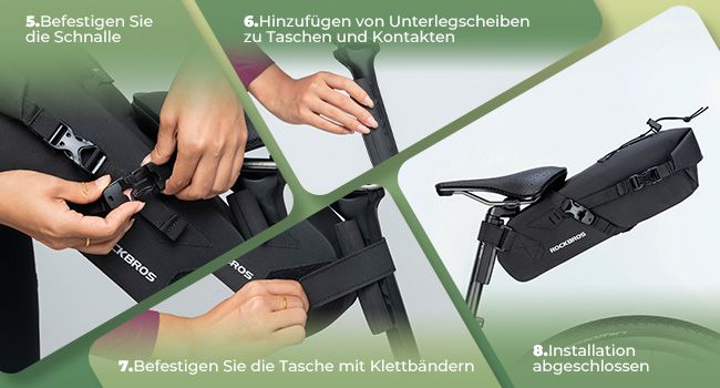 Borsa da sella ROCKBROS 3L, borsa portapacchi per bicicletta, borsa da viaggio per biciclette_voghion.com