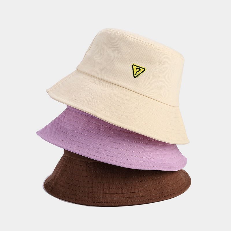 Νέα ετικέτα υφάσματος με ερωτηματικό, φαρδύ γείσο, γυναικείο καπέλο κουβά, πολυχρηστικό καπέλο ηλίου που δείχνει μικρό πρόσωπο, casual καπέλο νιπτήρα για άνδρες_voghion.com