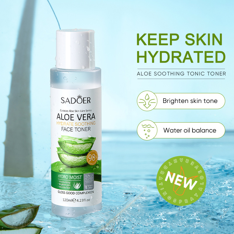 SADOER Aloe Moisturizing Beruhigendes, feuchtigkeitsspendendes, verschönerndes und nährendes Gesichtspflege-Toner_voghion.com
