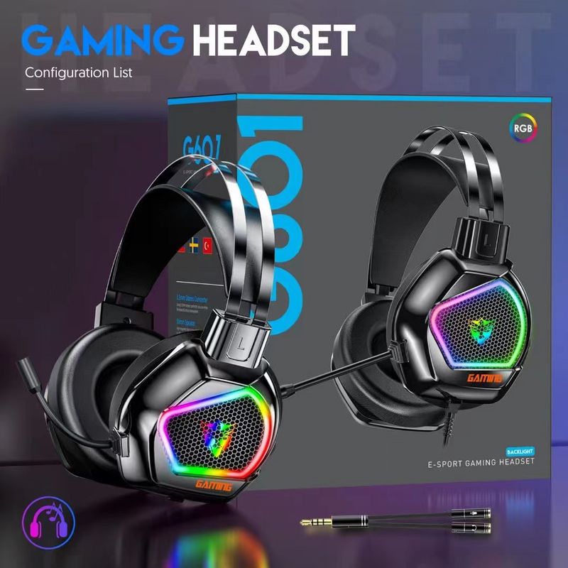 G601 Gaming-oortelefoons Internetcafé gaming USB-headset voor pc-computer Gaming-headset_voghion.com