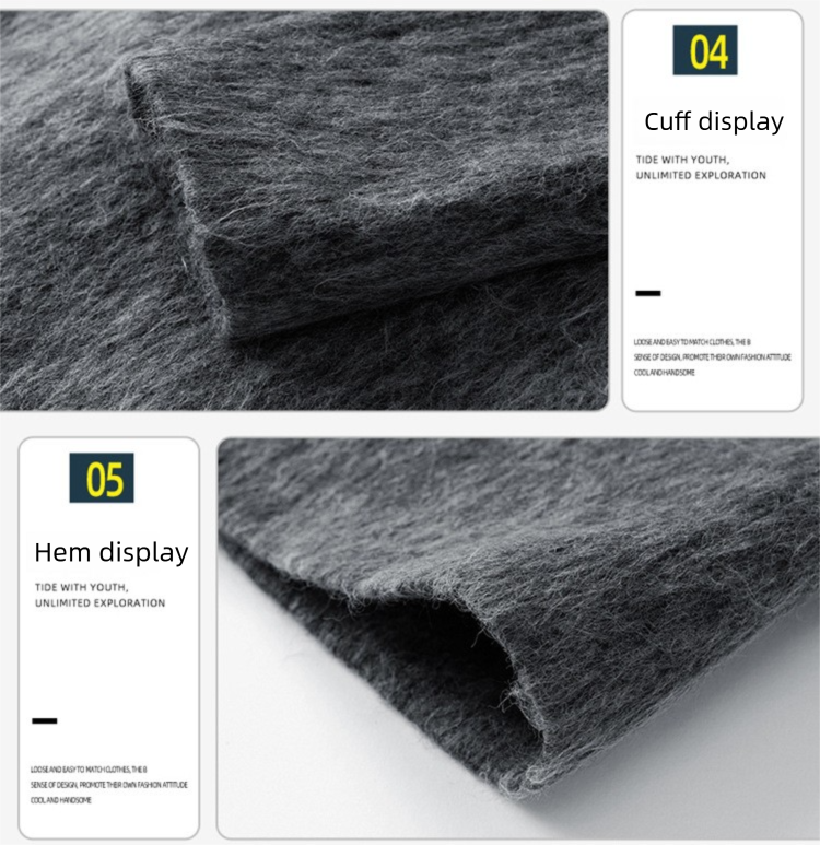 Trench da uomo in lana di media lunghezza sopra il ginocchio, giacca spessa alla moda in stile coreano di alta qualità per autunno inverno_voghion.com