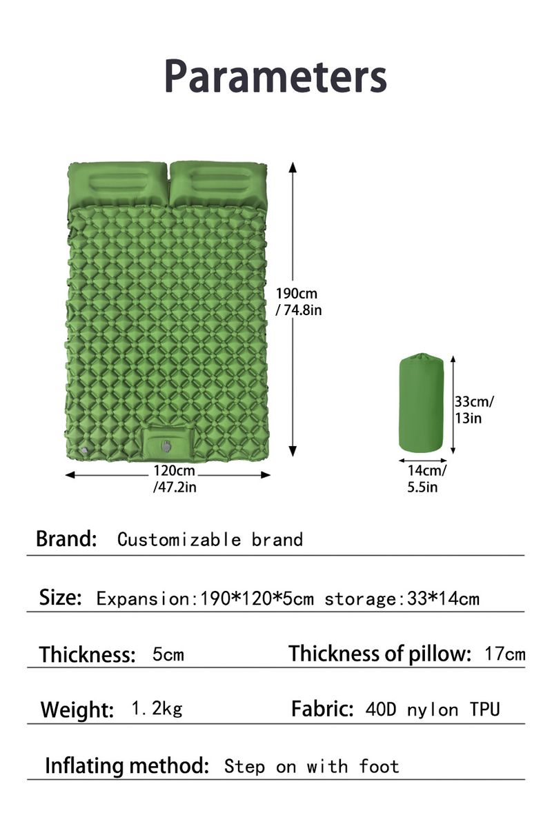 LT 04 New Single Diamond TPU Inflatable Pad Outdoor Tent Sleeping Pad Camping Ultra Light Portable Moisture Proof Pad_voghion.com