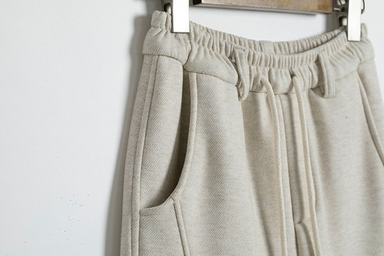 Pantaloni eleganti a vita alta svasati da uomo, pantaloni invernali foderati in pile, a gamba larga, con orlo asimmetrico, comodi e caldi (grigio chiaro)_voghion.com