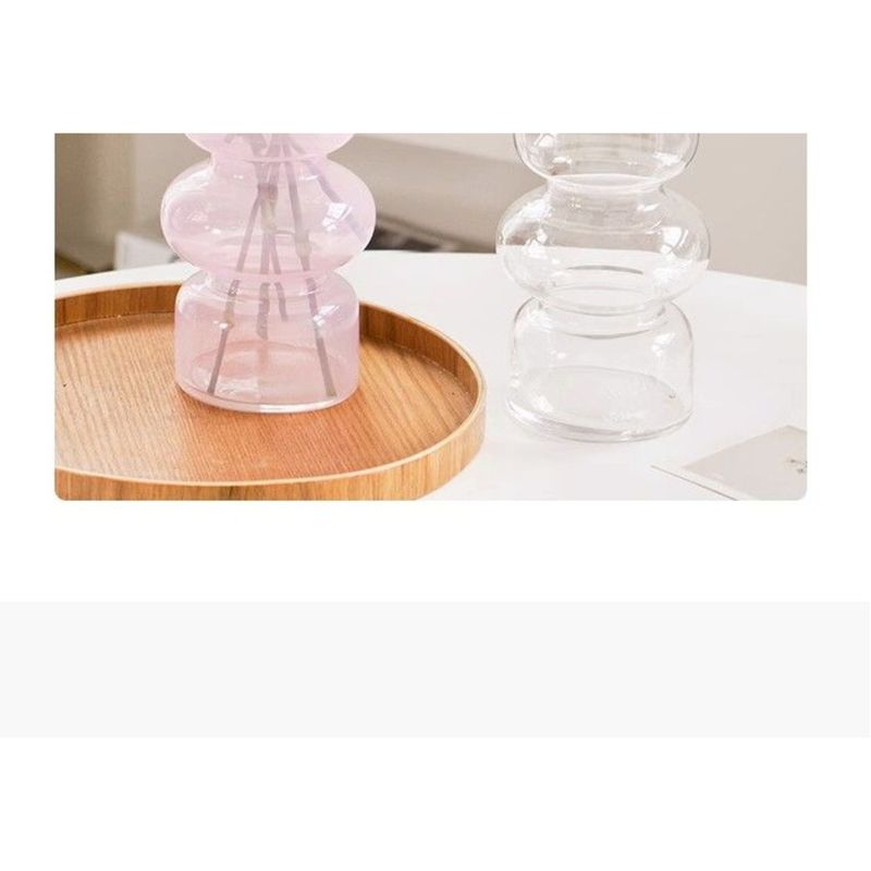 Vaso in vetro minimalista moderno vintage con nicchia, nero, idroponico, fiori freschi, soggiorno, creativo, decorativo di alta qualità_voghion.com