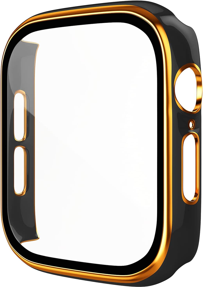 Glas + Abdeckung für Apple Watch-Gehäuse 45 mm 41 mm Zubehör 44 mm 40 mm gehärteter Displayschutz Schutz iWatch Serie 7 8 SE 6 5 4_voghion.com