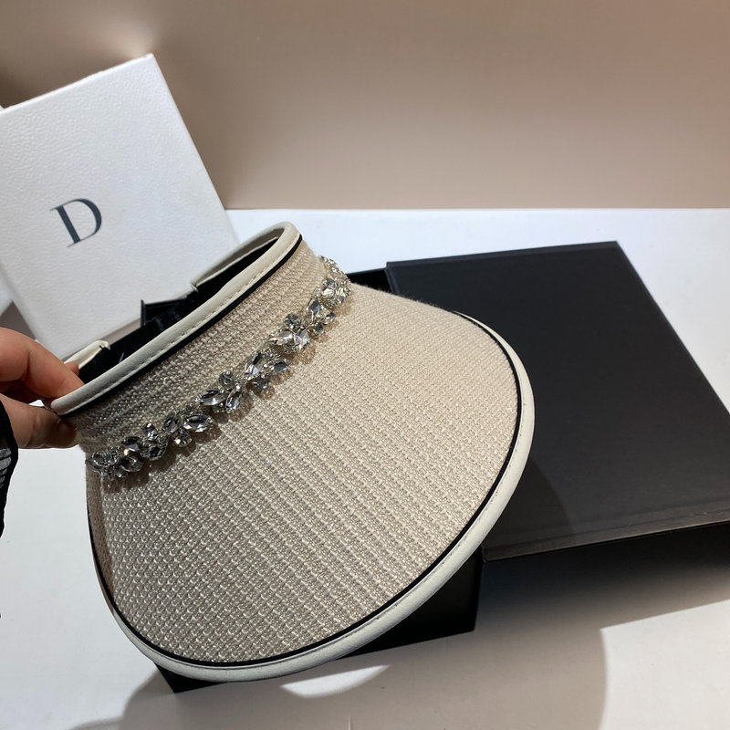 Fragrant Feng Shui Diamond Light Luxury Empty Top Fashionable French Celebrity Style Small Crowd Weaving Sun Protection_voghion.com