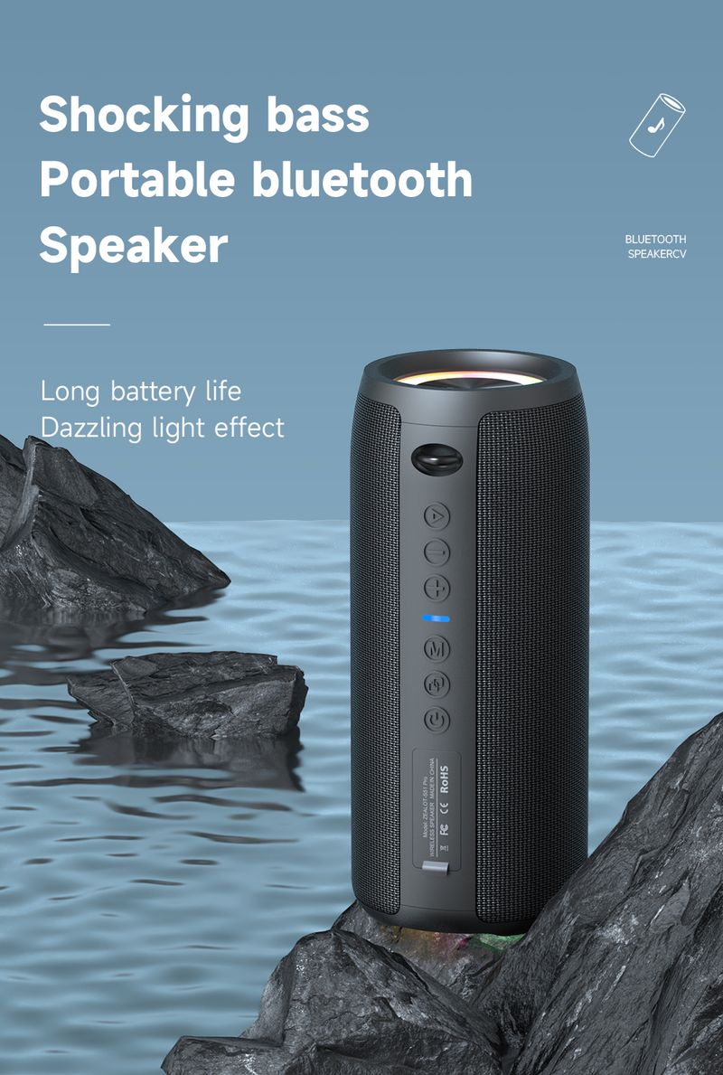 S51PRO 40W Altavoz Bluetooth estéreo 3D de alta potencia portátil IPX5 impermeable adecuado TWS Boom Box_voghion.com