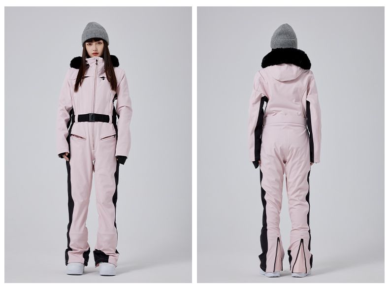 New Ski For Women One-Piece Suit Warm Windproof Waterproof Slim Fit Trendy Brand Snowboard Jacket And Pants_voghion.com