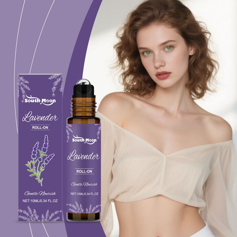 Olio essenziale di lavanda South Moon Roll-on, perle profumate portatili rinfrescanti per la cura del corpo a base vegetale_voghion.com