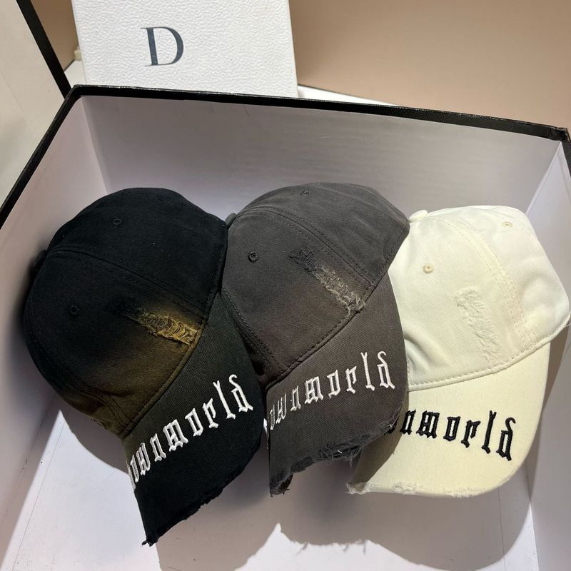 Street Spray farbige perforierte Baseball modische dreidimensionale gestickte Buchstaben, personalisierte Entenschnabelmütze,_voghion.com