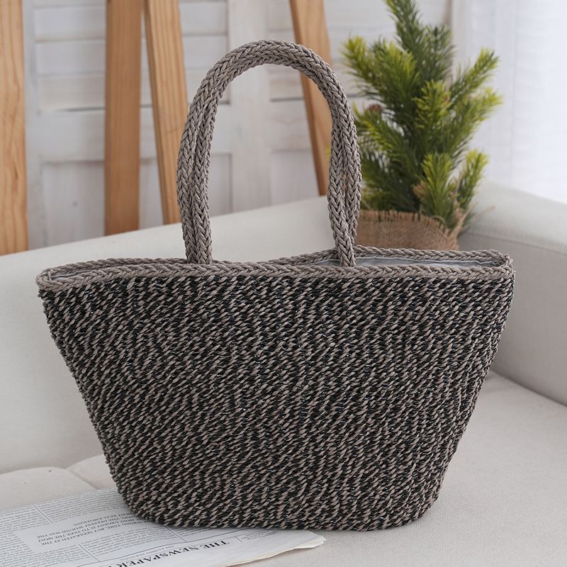 Stroh Für Frauen Sommer Neue Pastoralen Stil Gewebte Schulter Einfache Große Kapazität Handtasche Strand Tasche Nischen Design_voghion.com