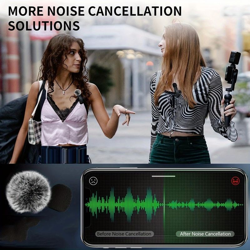 Lavalier Mini Wireless Microphone For Smartphone PC For Vlog Audio Video Recording Game Teaching_voghion.com