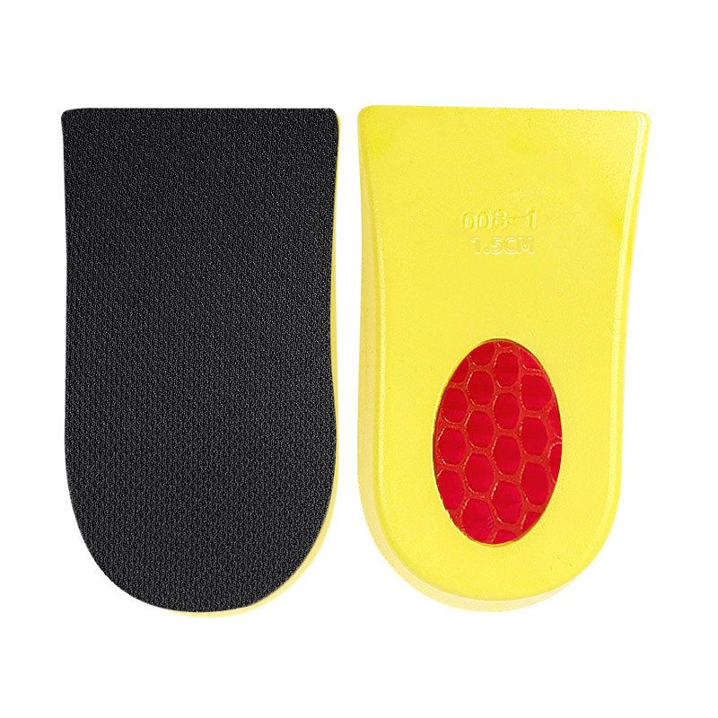 Geschikt voor alle seizoenen PU Volwassen Onzichtbare Sport Casual Hoogte Verhogende Halve Inlegzolen 1,5 2,5 3,5 cm_voghion.com
