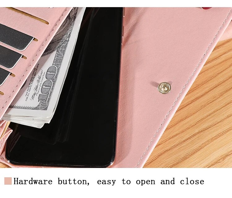 Frauen Brieftasche Dame Kupplung Leder Plaid Haspe Weibliche Brieftaschen Lange Länge Karte Halter Telefon Tasche Geld_voghion.com