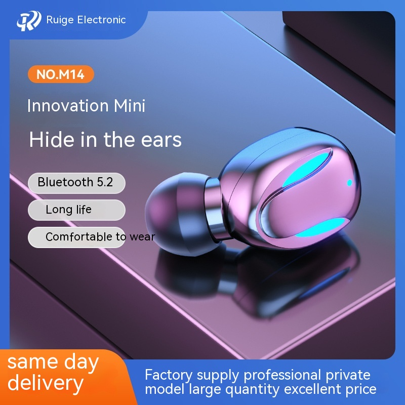 Nuovo auricolare M14 mini Bluetooth per auto con riduzione del rumore a orecchio singolo, standby ultra lungo_voghion.com