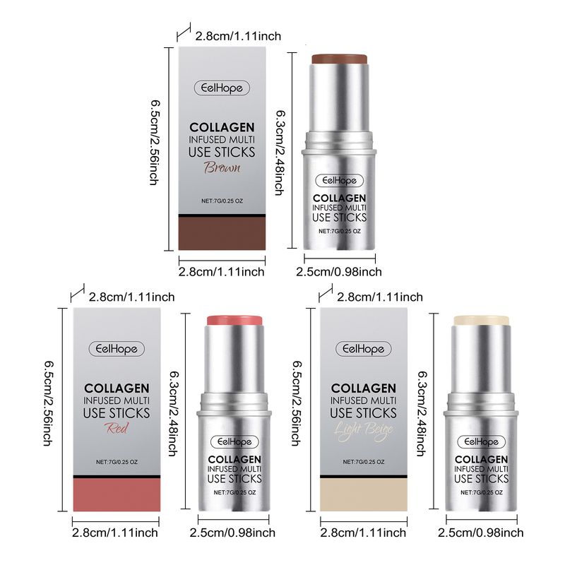 EELHOPE Collagen Moisturizing Natural Blush Lipstick Highlight Makeup Stick_voghion.com