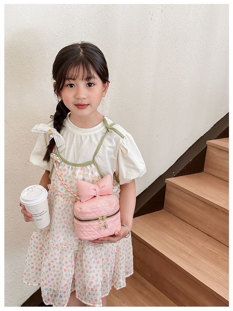 Παιδικό μικρό αρωματικό φιόγκο χιαστί Ίντερνετ Κόκκινο Πριγκίπισσα Αξεσουάρ τσάντα ώμου για κορίτσι_voghion.com