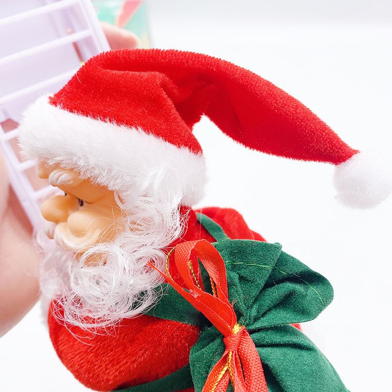 Juguete eléctrico navideño de fibra óptica para escalar con Papá Noel y trasero móvil: decoración navideña divertida para niños y escaparate festivo._voghion.com