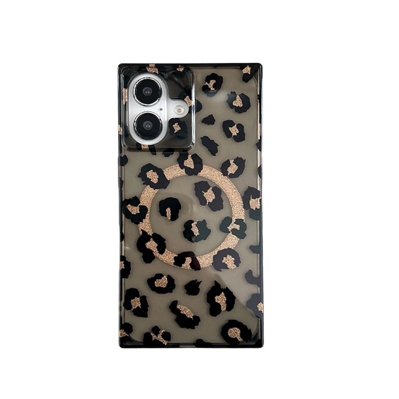 Compatibile con la custodia magnetica per telefono 17 Max per iPhone 16 Pro con stampa leopardata calda, 15p Square 14 per le donne_voghion.com
