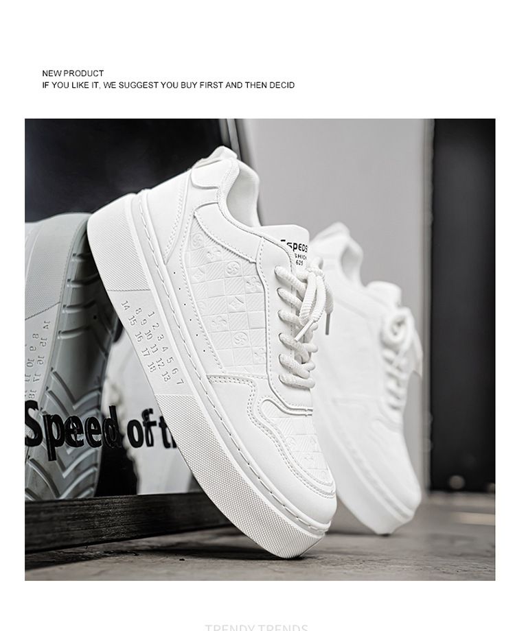 2025 Sommer Neue atmungsaktive weiße Sneakers Herren Vielseitige Sport-Casual-Board-Trendschuhe mit dicken Sohlen_voghion.com