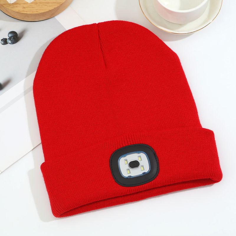 Berretto con luce a LED – Berretto invernale in maglia con lampada frontale regolabile per pesca notturna, ciclismo e attività all'aperto (6 colori, foderato in pile, ricaricabile tramite USB)_voghion.com