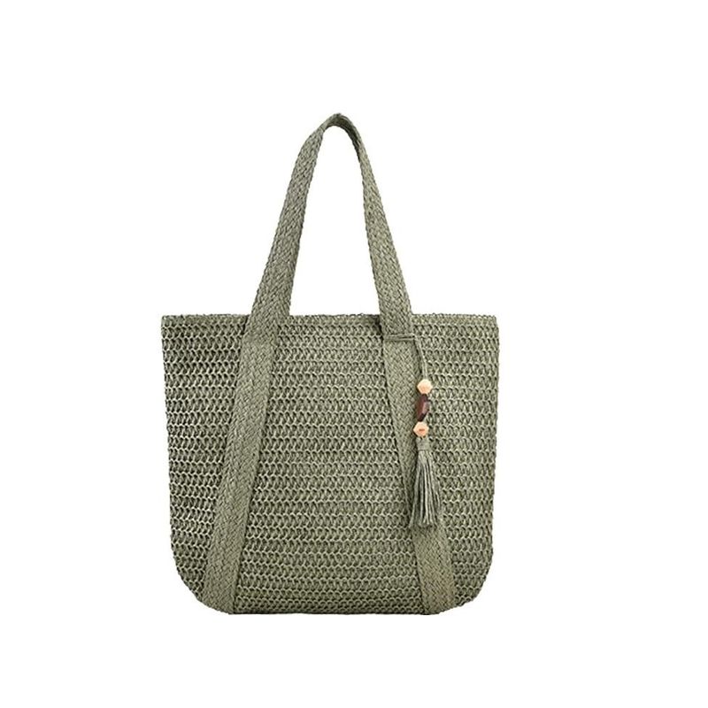 2025 Versatile Straw For Women, New Large Capacity Woven Shoulder Summer Beach Bag, Tote Bag_voghion.com