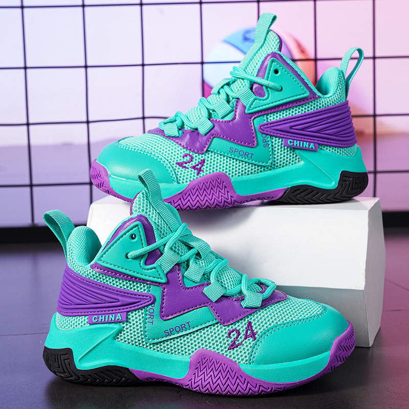 Scarpe da basket estive per bambini, in rete traspirante, antiscivolo, di medie dimensioni, per la primavera e l'autunno._voghion.com