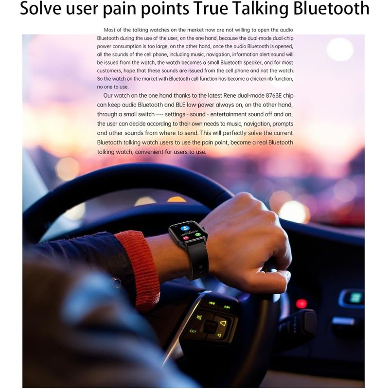 Smart Watch For Men Women Answer Make Calls 1.85 Fitness Tacker With Heart Rate Pedometer Calories Sleep Monitor 100+ Sport Mod_voghion.com