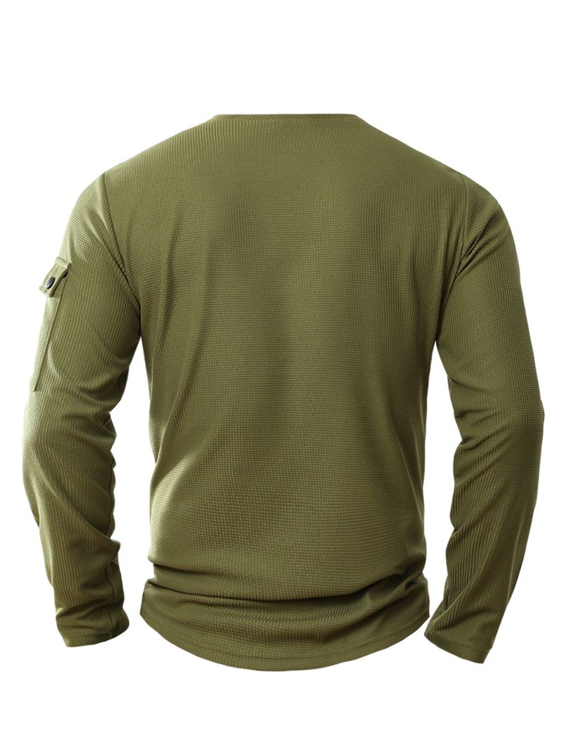 Maglietta da uomo a due pezzi, a doppio strato, con scollo a V, stile autunnale e invernale, con cuciture di grandi dimensioni, a maniche lunghe._voghion.com