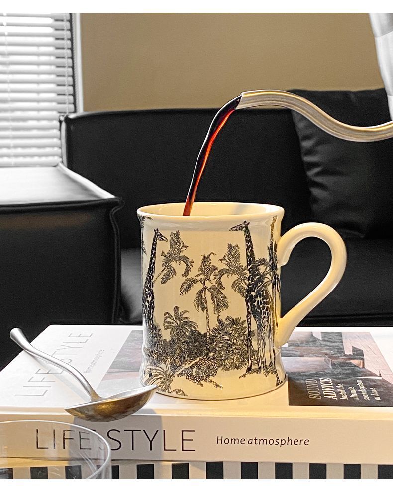 Ceramic Mug Water Niche Design Gift High-Value Coffee Office Drinking Cup_voghion.com