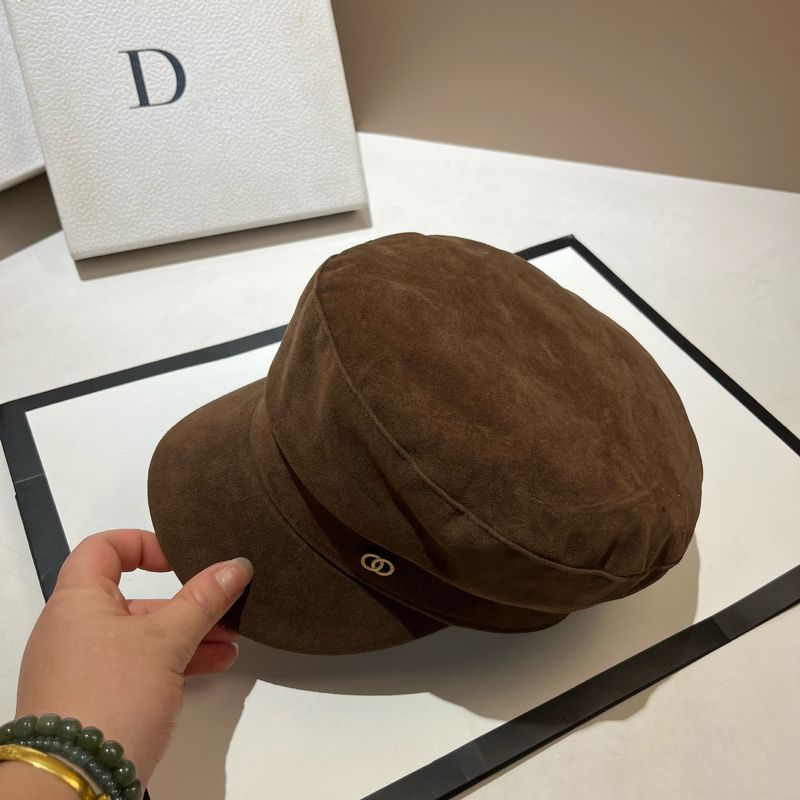 Autunno nuovo blu navy opaco, piccolo stile profumato, basco ottagonale in pelle anti-velluto a doppio cerchio, versatile per bambini_voghion.com