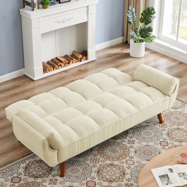 New Design Linen Sofa Furniture Adjustable Backrest Easily Assembled Reclinerst-BEIGE_voghion.com