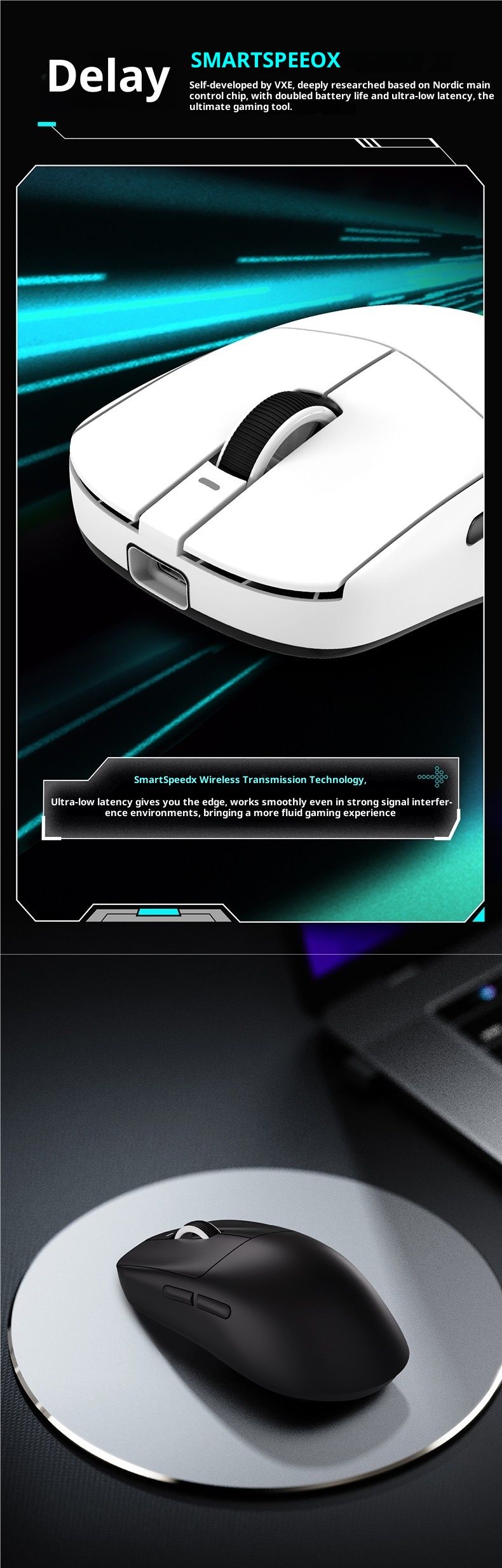 Digitex VXE Dragonfly R1 Serie Gaming-Maus für E-Sport: Lange Akkulaufzeit, kabellos, leicht, ergonomisch_voghion.com