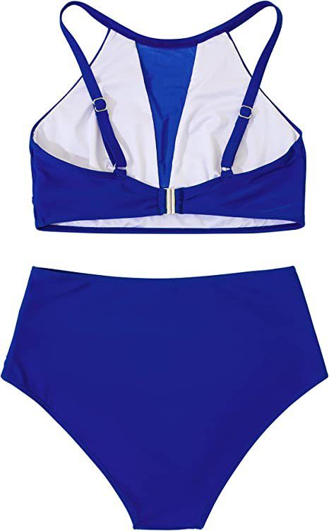Costume da bagno da donna alla moda con spacco sul corpo, bikini versatile_voghion.com
