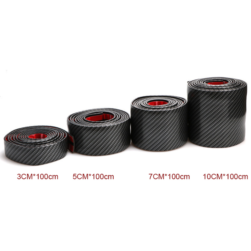 Yuanmheng Car Styling Carbon Fiber Rubber Door Sill Protector Trim Strip Decor Sticker_voghion.com