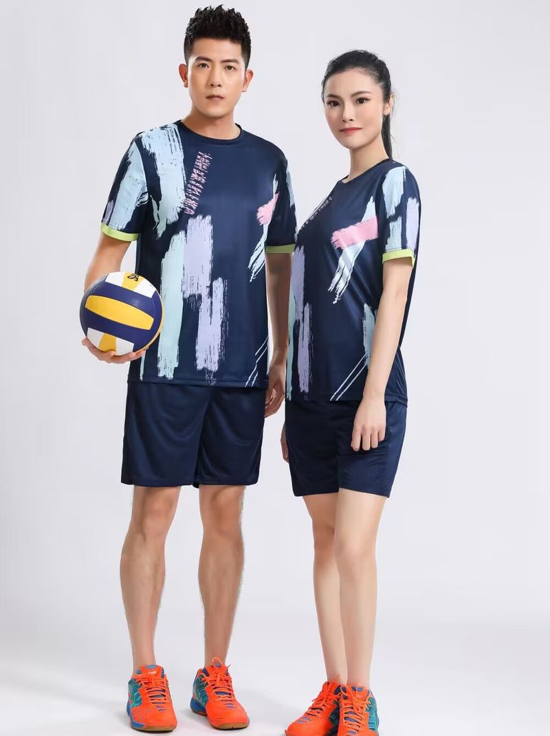 Haut à manches courtes pour homme, chemise de tennis de table, ensemble de vêtements de badminton, séchage rapide, sport pour femme_voghion.com