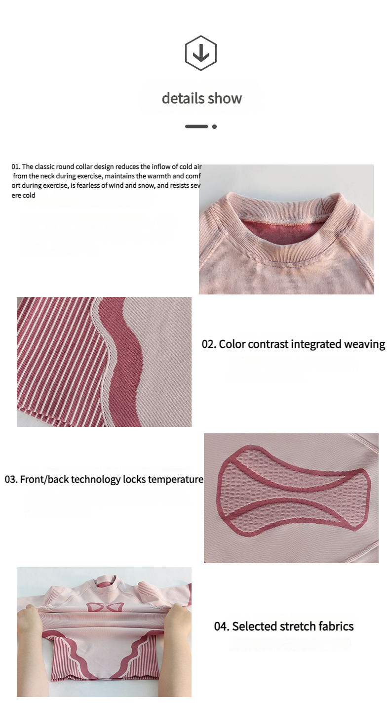 Novo conjunto térmico de inverno para esqui de secagem rápida para crianças, meninos e meninas, ciclismo ao ar livre, corrida, roupa íntima de compressão e calças_voghion.com