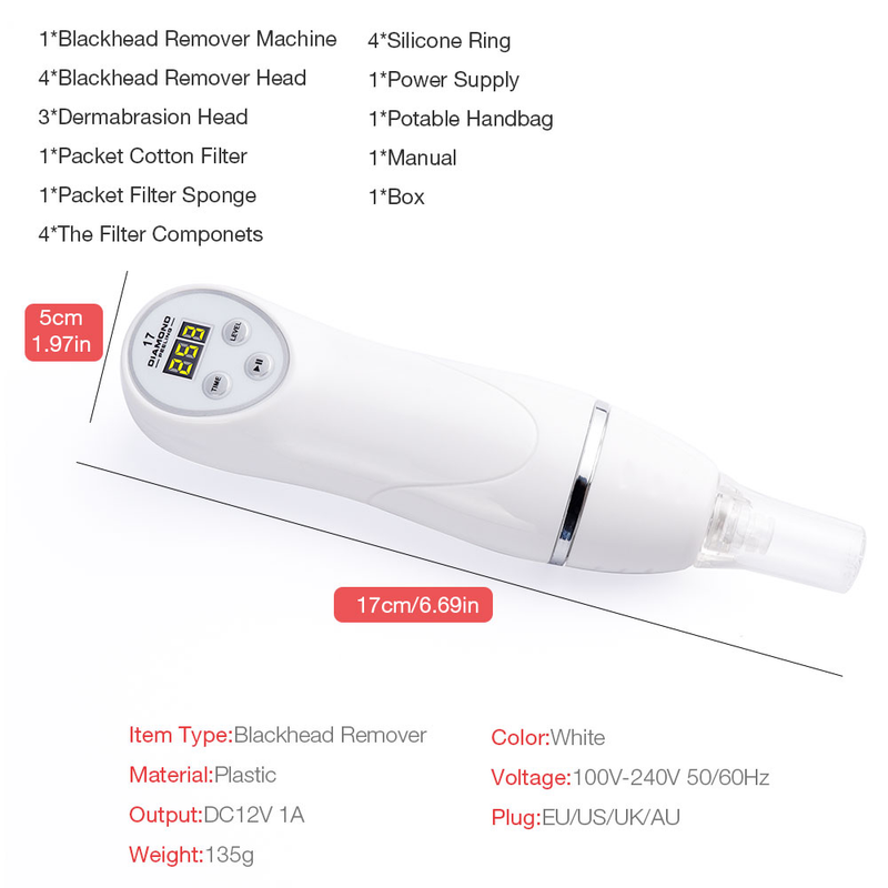 Diamond Microdermabrasion Digital Vacuum Meeter Cleaner Facial Acne Marks Removal hine Deep Cleansing Pores Sk_voghion.com