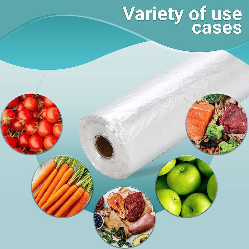 Pack of 2000 Food Utility Bags on Rolls 6.5 x 8. Twist Ties. 0.6 mil LLDPE Flat Bags 6 1/2 x 8. Plastic Bags on Roll for Storing and Transporting. Ide_voghion.com