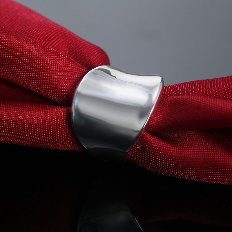 Pronti in magazzino Anelli per dita da pollice color argento per uomo Anello altamente lucidato Misura 6/7/8/9/10# Anelli Gioielli in stile punk_voghion.com