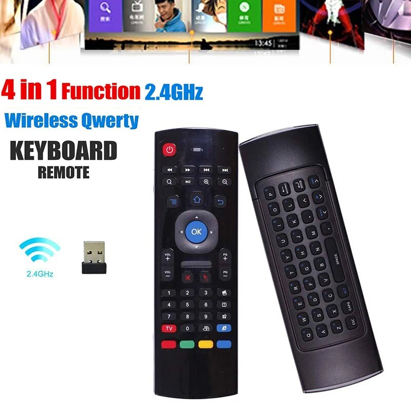 MX3 Air Mouse – clavier sans fil USB, télécommande de remplacement intelligente, contrôleur RF 2.4 ghz, avec micro vocal, pour Android TV_voghion.com