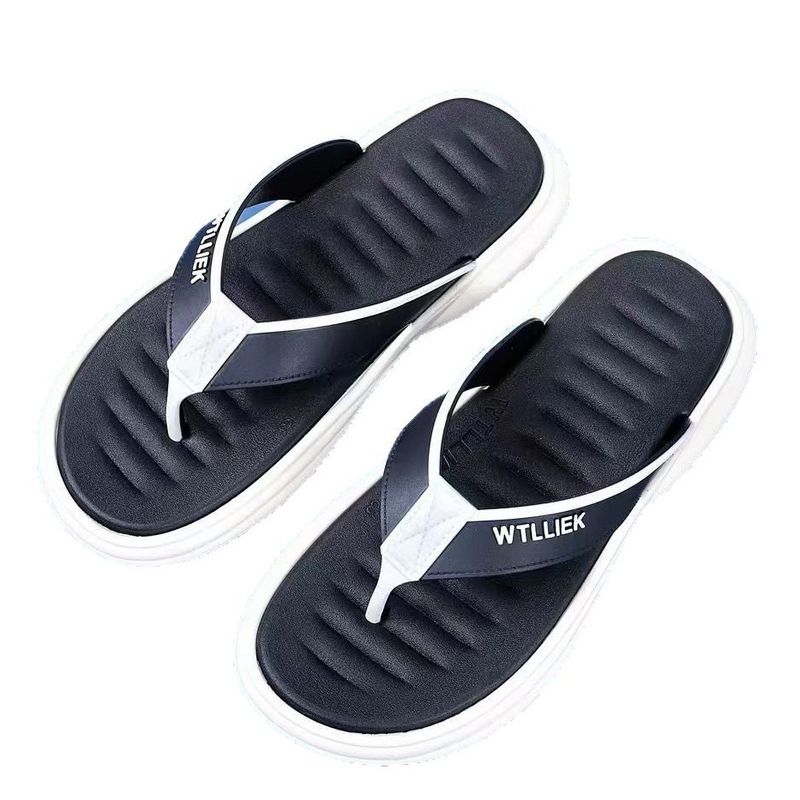 Sandali a spina di pesce per abbigliamento casual estivo, marchio alla moda antiscivolo con suola spessa e intersuola in EVA con clip, sandali da spiaggia da uomo e_voghion.com