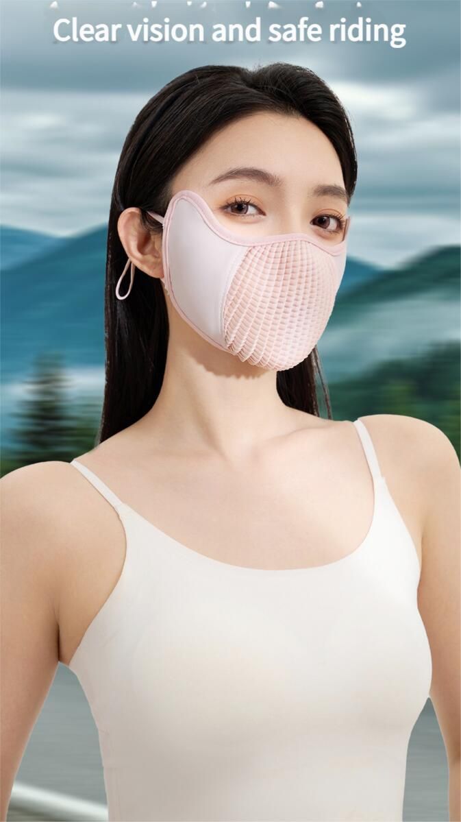Maschera da ciclismo per uomo e donna, protezione solare UV, adatta per bici da strada, alpinismo, maschera in seta ghiacciata, indossabile con occhiali_voghion.com
