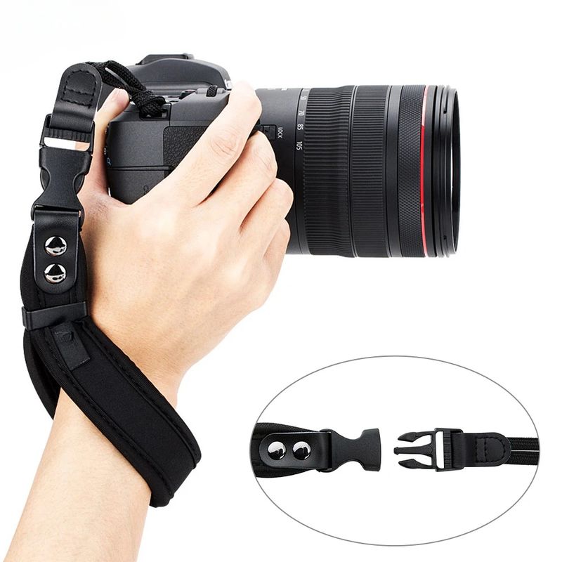 YAJ Reflex Hand bruikbare snelontgrendelbare polsband van neopreen voor camera's van Sony, Canon, Nikon en Fujifilm DSLR's zonder spiegel_voghion.com