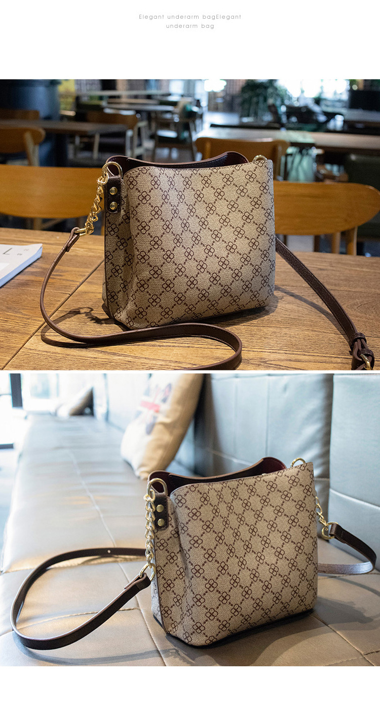New Women's 2023 New Korean Easy to Wear Bucket Bag Temperament Goddess Print Small Bag Large Capacity One Shoulder Crossbody Bag_voghion.com