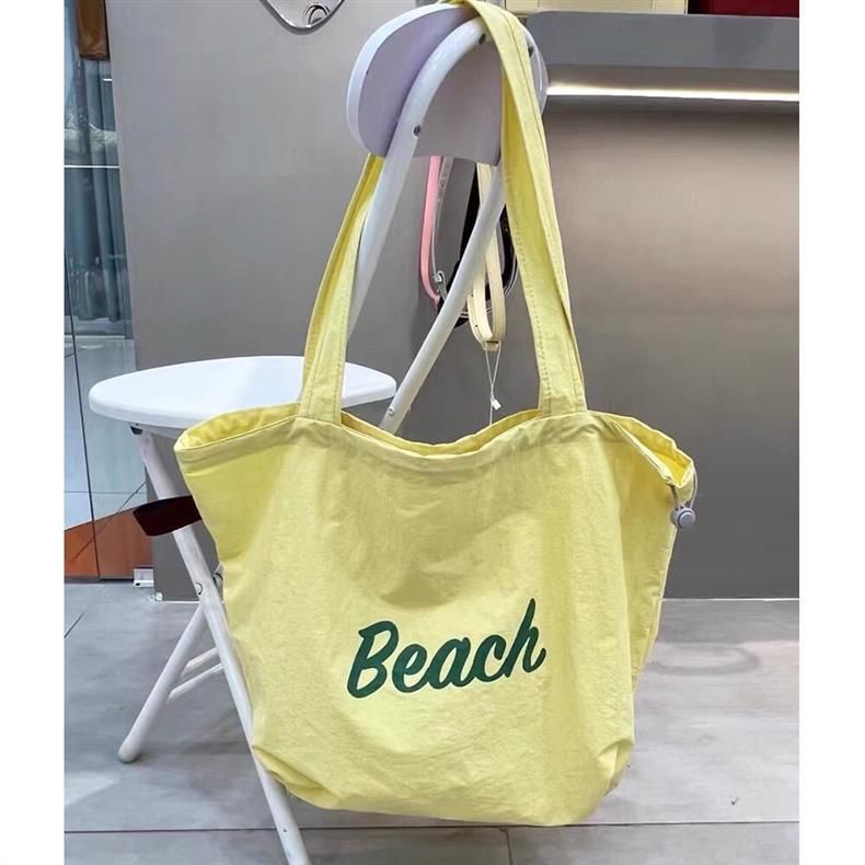 Damestassen Trekkoord Canvas Tas Tote Bag Commuter Handtas Schoudertas Grote Capaciteit Boodschappentas_voghion.com