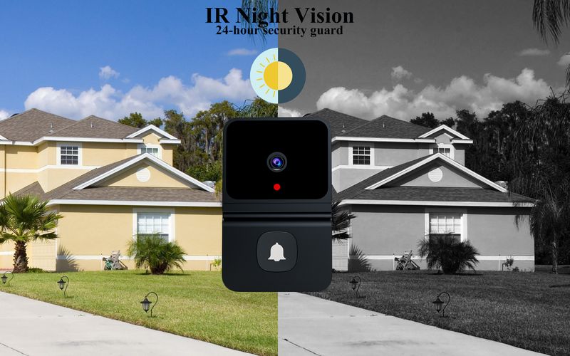 Smart WiFi Video Doorbell – Wireless Two-Way Audio, HD Night Vision, App Control, Compatible With Smart Home Systems_voghion.com