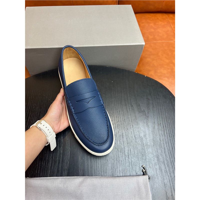 New Fashion Versatile Casual Leather Low-Top Breathable Slip-On Loafers Simple Bean Men's Trendy Shoes_voghion.com
