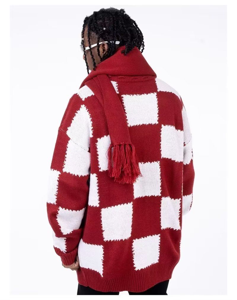 Men's Chunky Knit Sweater - Winter Oversized Korean & Japanese Style Pullover | Loose Fit Cable Crewneck | Ins Trendy Streetwear | Hot Search (M-XXL)_voghion.com