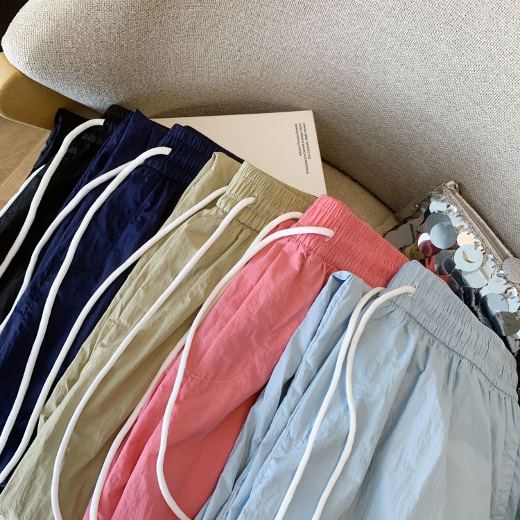 Pantaloni sportivi casual da donna, estivi, con elastico in vita e coulisse, nuovi design, larghi e larghi._voghion.com